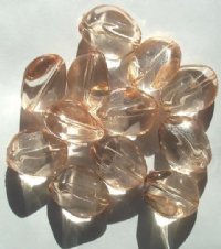 12 26x20mm Acrylic Champagne Oval Nuggets